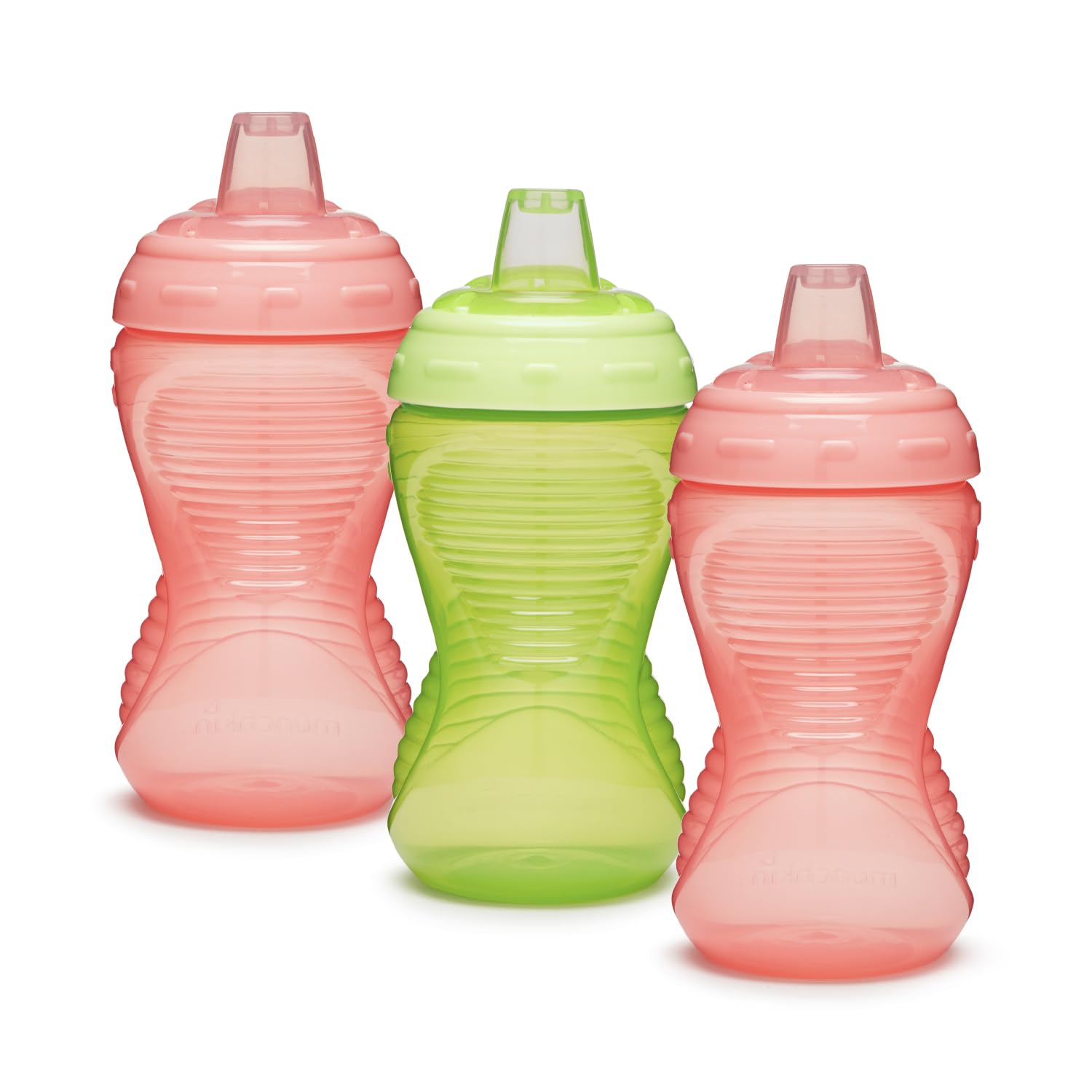 Munchkin Mighty Grip Cups, 296ml, Pink and Green, 296 ml