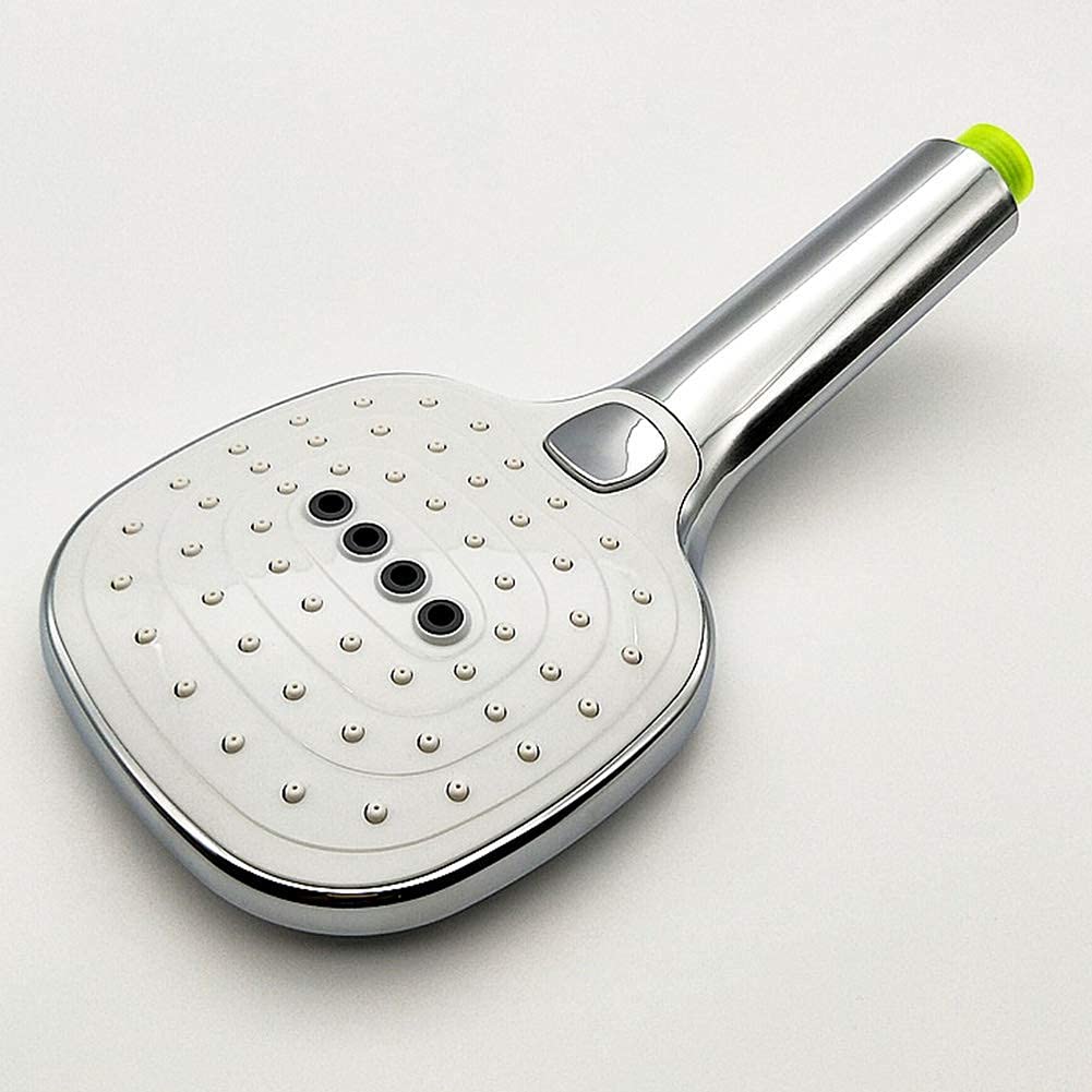 alcachofa de la ducha Cabezal de ducha de mano, superficie galvanizada, presurizado, duradero, botón de ajuste de ahorro de agua, 3 modos, pulverizador grande para baño, resistente al óxido