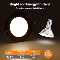 Vista 7 de Luces LED de 3 pulgadas de 12 V con interruptor integrado interior bicolor rojo de 12 voltios, luz de disco LED de aluminio completo regulable