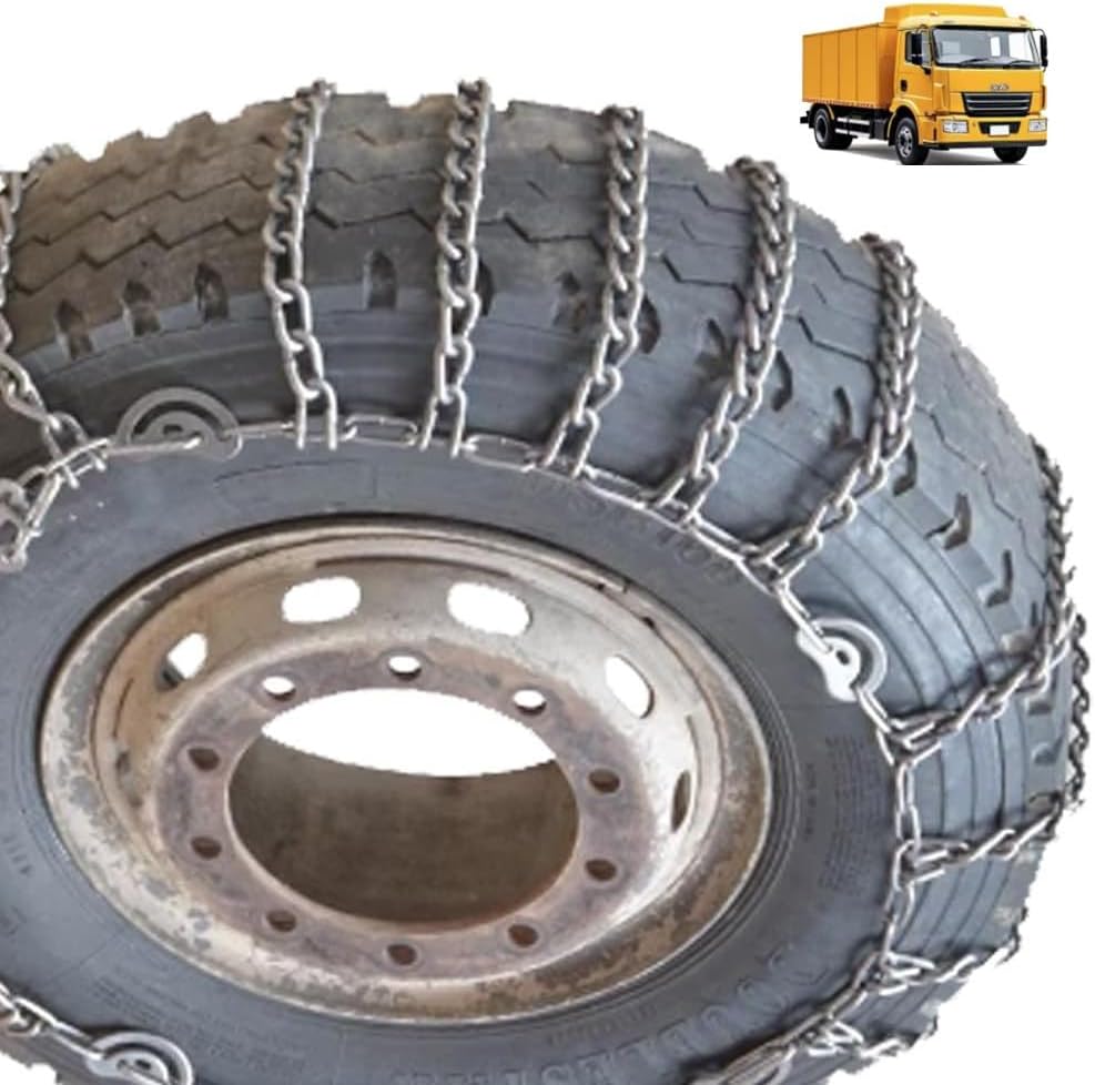 Snow Chains Tire Chains for Cars SUV Pickup Trucks - Quick Fit and Easy Installation, Reusable Universal Emergency Traction Snow Chains 8.25-16 9mm 10.00-20