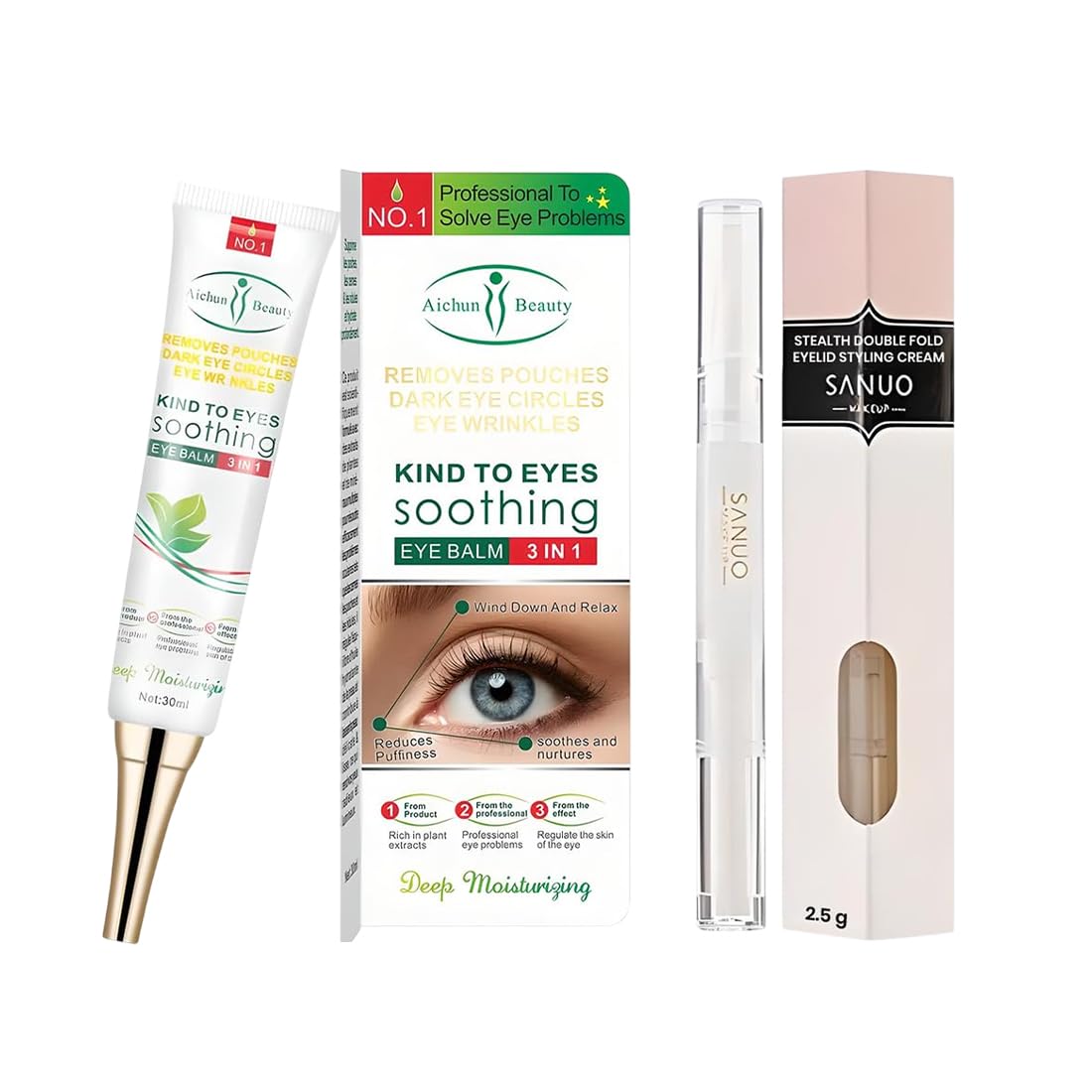 Double Eyelid Glue 3ml and Eye Serum 30ml Combo | Instant Eye Lift Adhesive and Caffeine Eye Serum | Brightening, Firming and Anti-Aging Eye Care | Reduces Dark Circles, Puffiness and Wrinkles-image-42