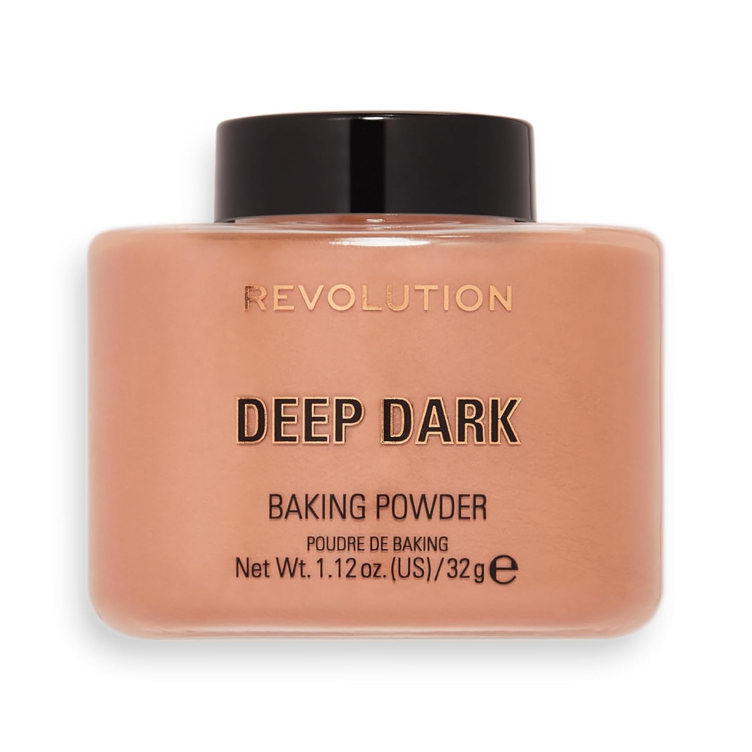 Revolution, Loose Baking Powder, Makeup Setting Powder, Long Lasting Coverage, Mattifies & Reduces Shine, Deep Dark, 1.13 oz