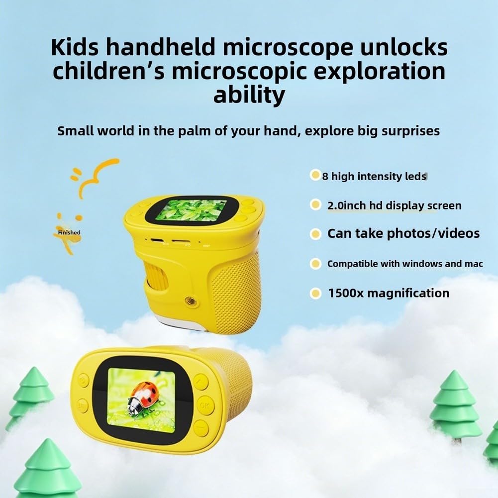 pour microscope Numérique HD Enfant 9cm Photo Vidéo pour microscope