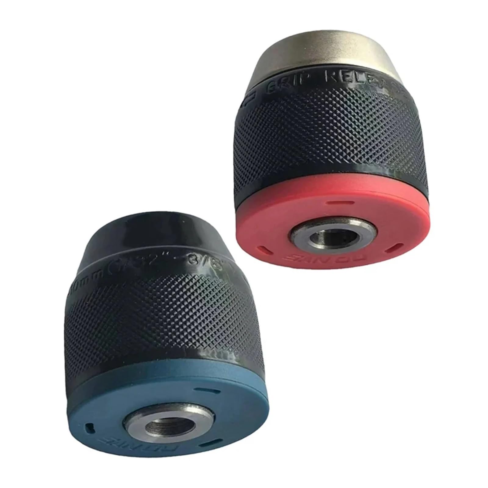 Portabrocas de carraca autoblocante de 10 mm 3/8-24unf, negro y azul JAS