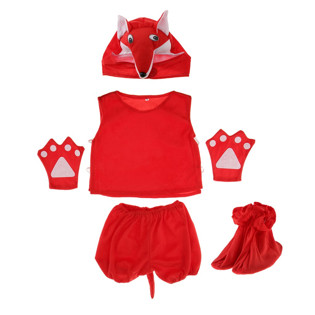 Buy Anbau Kids Animal Costume Set Fox Hat Top Shorts Gloves Shoes Party