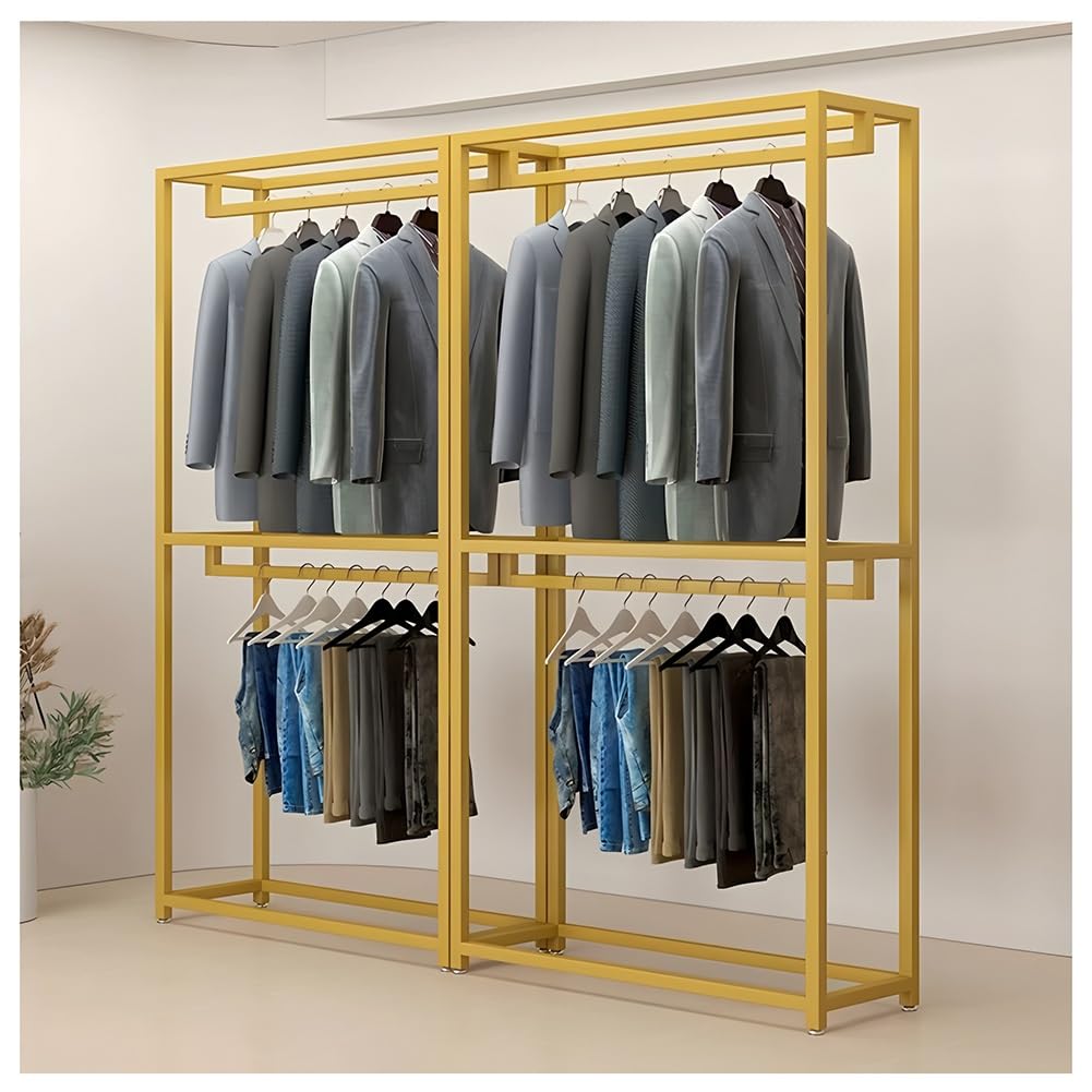 JKJZSALJ Commercial Wedding Dress Floor-Standing Display Rack, Heavy Duty Metal Garment Racks, Boutique Clothes Retail Organizer Racks, For Hanging Long Dresses Clothes