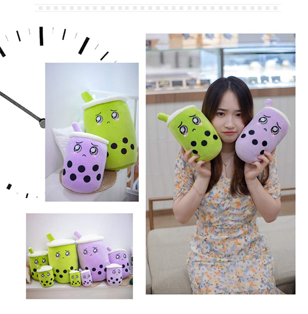 Coussin Peluche Bubble Tea Taro Violet – Taille S 24 Cm, Doux Et Réaliste, Cadeau Mignon