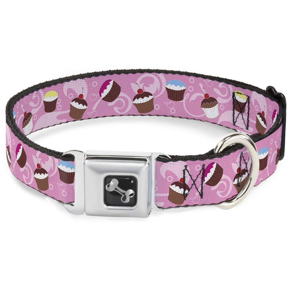 Collier de chien rose multi couleur grand modèle os ajustable Buckle Down