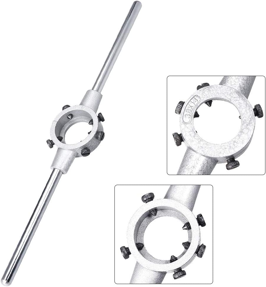 uxcell Die Stock Handle Wrench Holder for Metric M12-M14 / 24mm-38mm OD Round Die