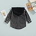FYBITBO Toddler Kids Baby Girls Boys Hoodie Jean Jacket Shirt Retro Denim Jacket Button Down Coat Fall Fashion Outfits (Black,2-3T)