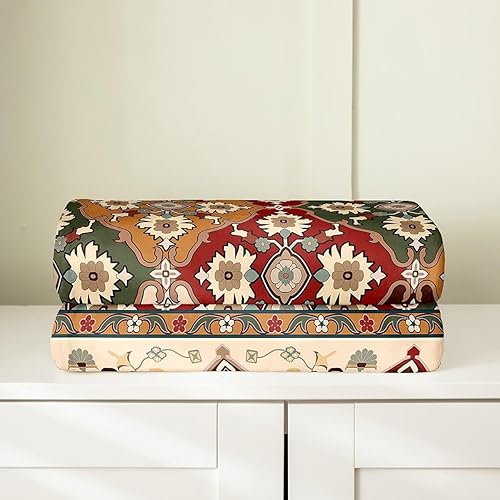 Miniatura 8 de Manta de patrón bohemio de 40 x 50 pulgadas, manta de ondas florales bohemias, persa europea, flores exóticas, manta de forro polar, manta