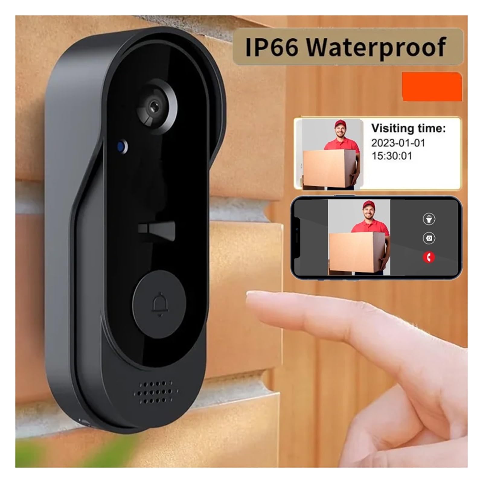 Caméra de Sonnette vidéo Intelligente WiFi sans Fil