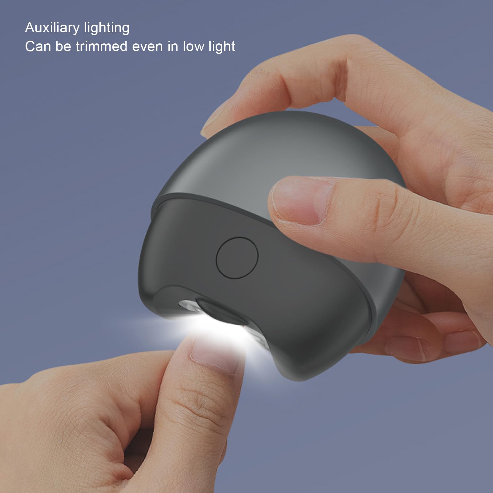 Electric Automatic Nail Clipper with Light, Rechargeable Nail Clipper Trimmer, Automatic Fingernail Trimmer, Safety Baby Nail Clippers, Electric Nail Clippers for Adults (Black)