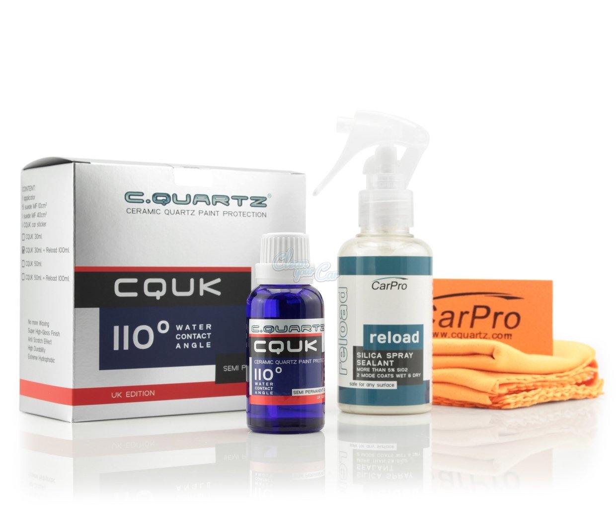 CARPRO C.Quartz UK 3.0 kit rivestimento ceramico protezione idrofobica auto 50 ml