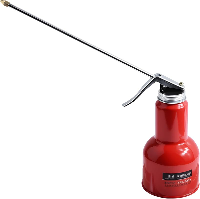 Pump Oiler Can, 500ml, Aluminum, Red