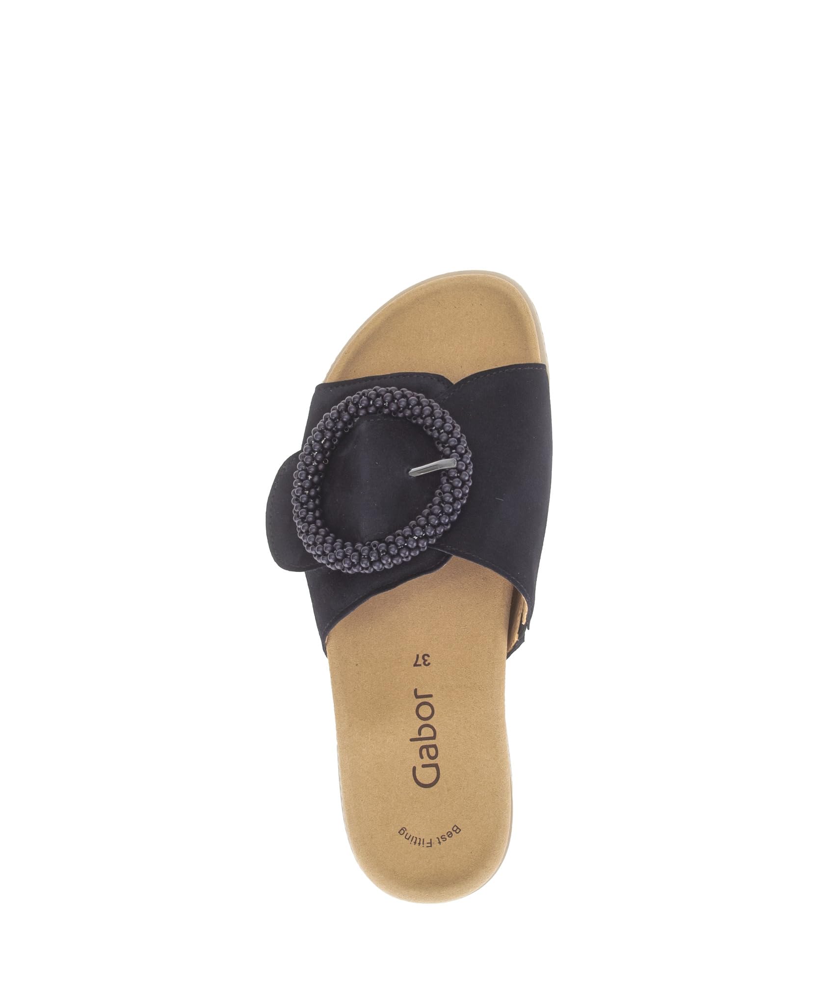 Gabor Pantolette Blue Nubukleder Schlappen Slipper Sandale Hausschuh Freizeit