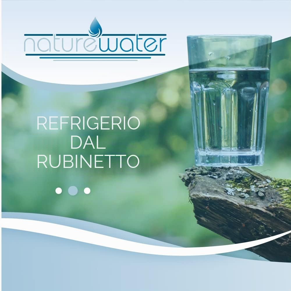 Naturewater Filtro dell'acqua a 3 livelli NW-PRG03, con cartucce filtranti da 254 mm, con rubinetto