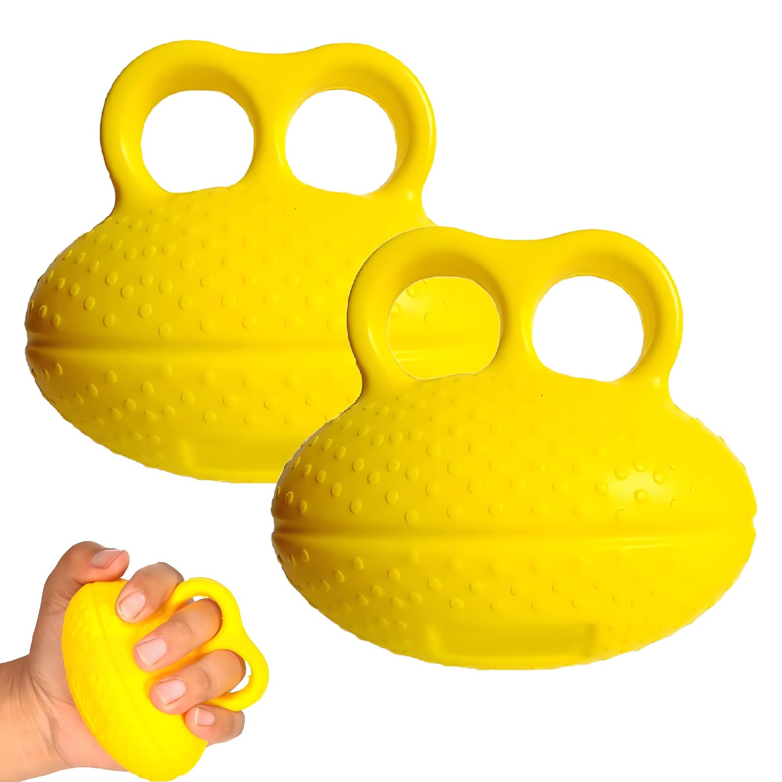 2 PCS Finger Ball Exerciser Grip, Hand Grips Strengthener Squeeze Ball Hand Grip Strengthener Finger Exerciser Stress Balls, for Hands Strengthening Exercise, Stress Relief and Everyday Use