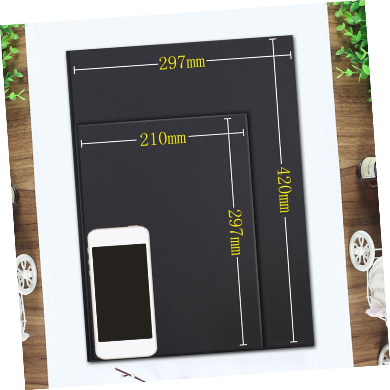 DOITOOL 100 Stück A4 Dickes Schwarzes Papier Glatte Oberfläche Einfach zu Schneiden 150gsm Kraftpapier für Geschäftskarten und Grußkartenherstellung