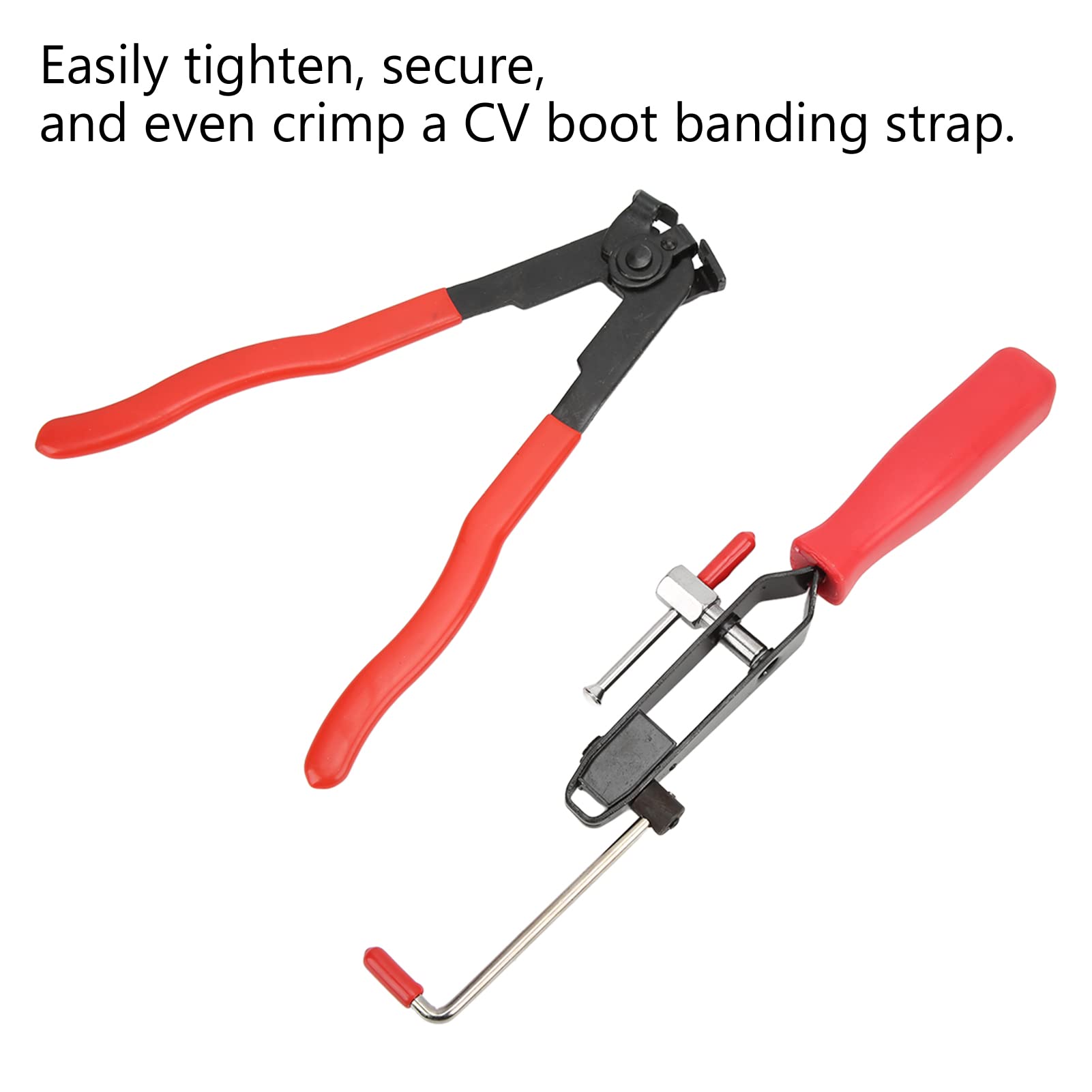 Cv Boot Clamp Pliers Kit, 2Pcs Stainless Steel Ear Clamp Boot Pliers, Automotive CV Banding Tool Kit