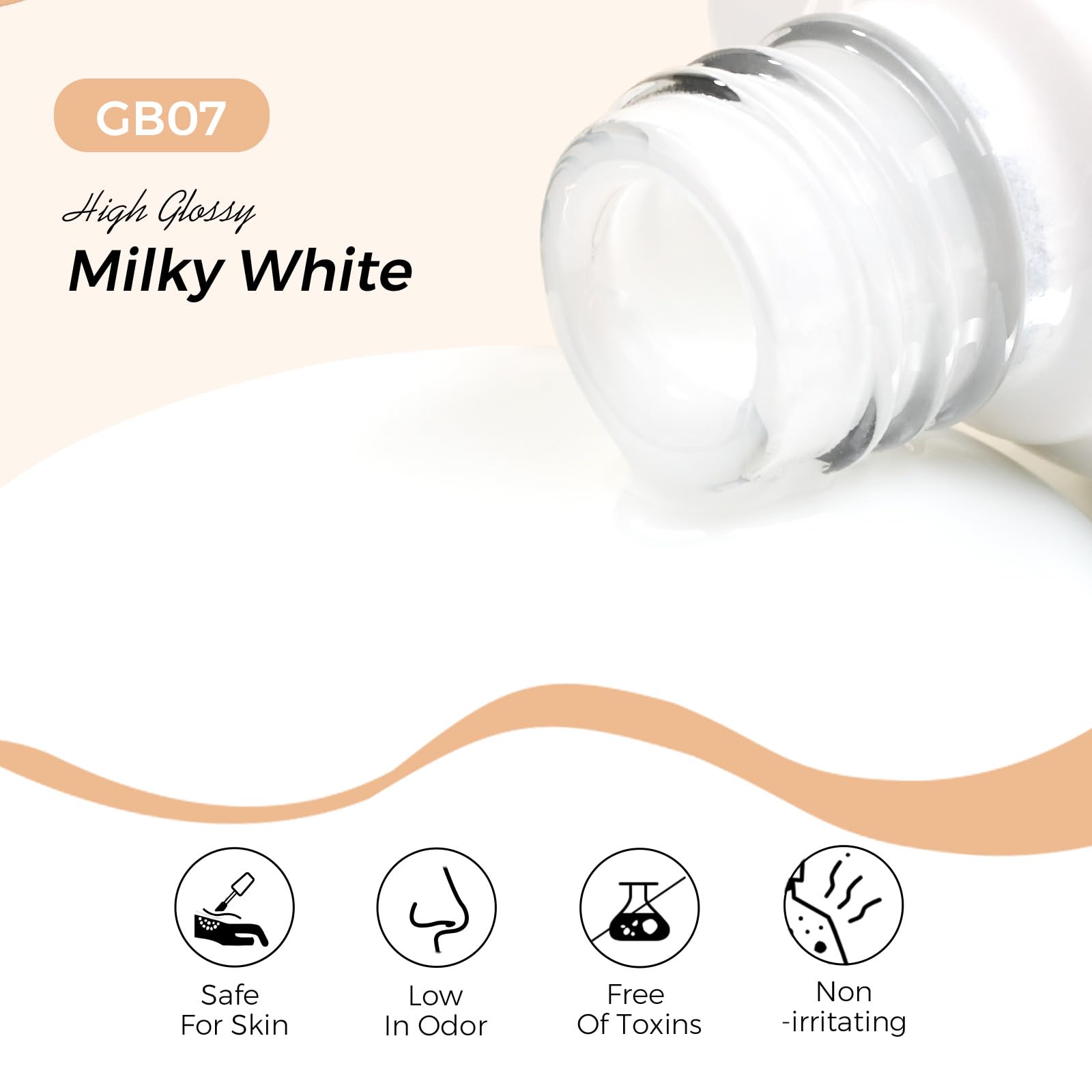 TOMICCA Vernis Semi Permanent, Blanc Laiteux Vernis Gel UV Semi Permanent, Soak Off Vernis Gel UV LED Gel Cadeau Pour Salon de Manucure DIY Home, 8ML