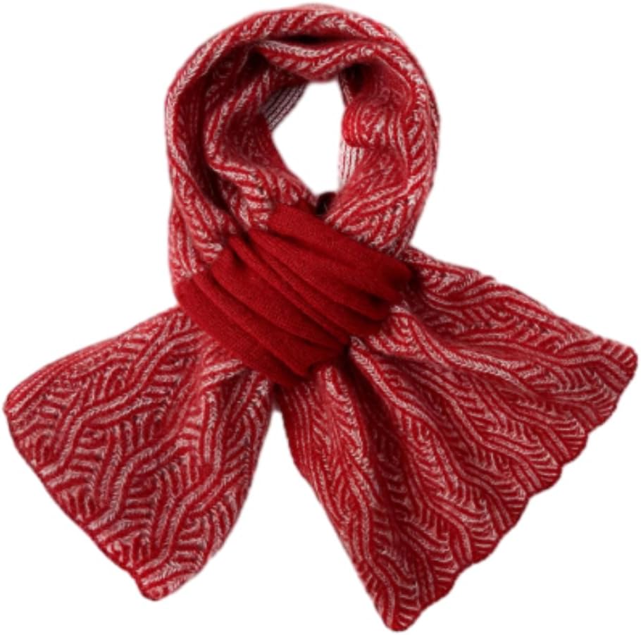 Pure 100% Cashmere Scarf for Women, Ultra Soft Neck Wrap, Herringbone Pattern, 31.49" x 11.81 D298
