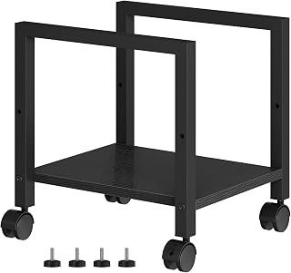 HOOBRO PC Stand, PC Tower Stand Fits Most Computer Towers | with Wheel for Home Office CPU Holder for Floor, Height Adjustable, Mobile Rolling Cart for Under Desk,Black