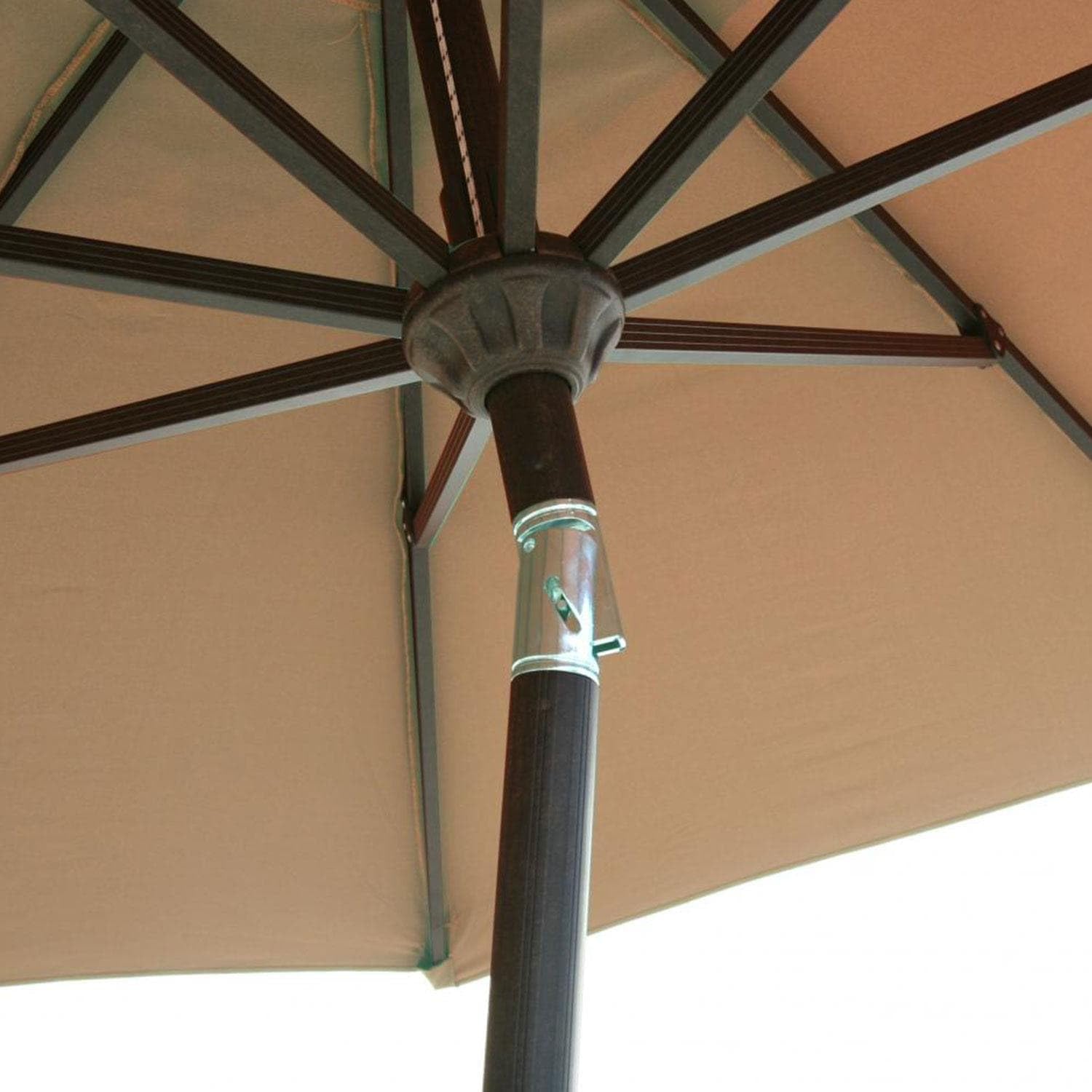 Darlee 9 Ft. Aluminum Bar Height Auto Tilt Patio Market Umbrella - Brown