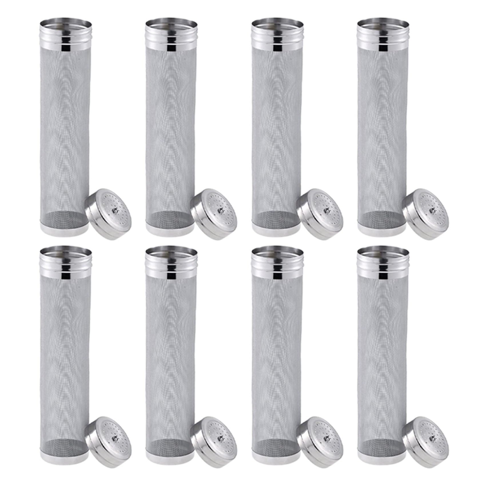 Hndhbfgrt 8X Beer Dry Hopper Filter,300 Micrometre Mesh Stainless Steel Hop Strainer, Homebrew Beer