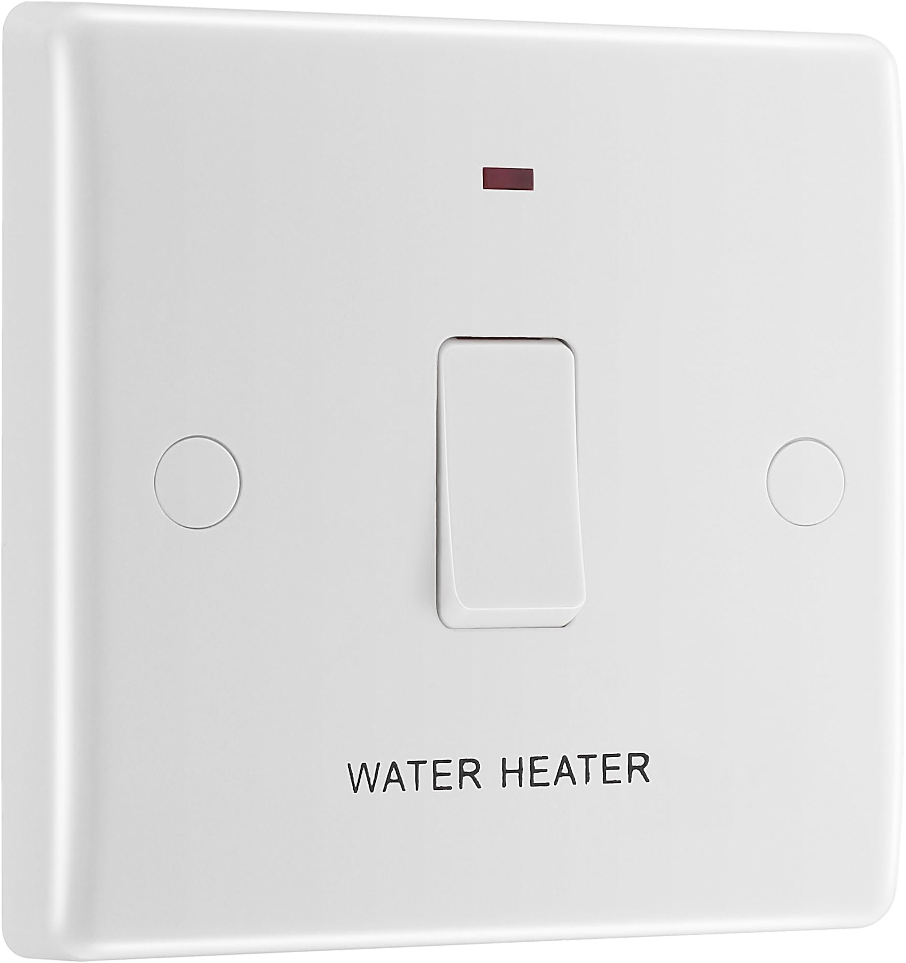 20 Amp DP Switch Water Heater c/w Neon & Flex Outlet - Nexus - White