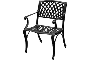 Oakland Living Modern Outdoor Cast Aluminum Mesh Patio Dining Chair