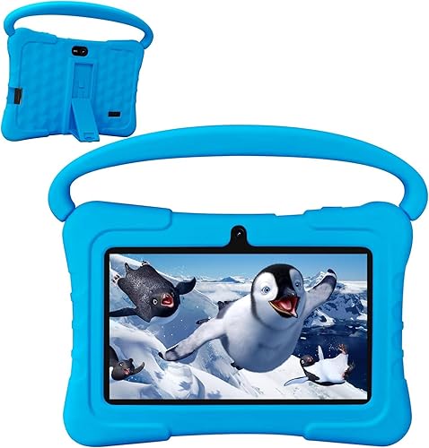 WeTap Tableta para niños, tabletas de 7 pulgadas para edades de 2 a 8 años, almohadilla educativa de 16 GB con funda para niños pequeños, control