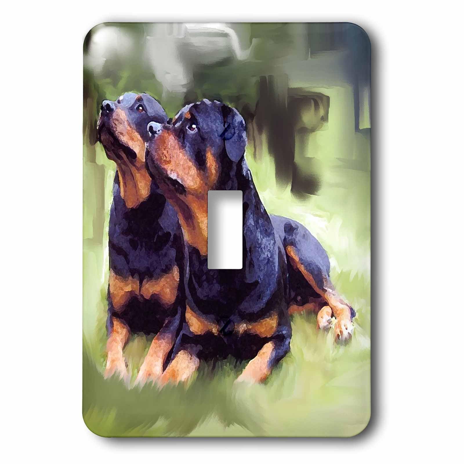 Rottweiler interrupteur multicolore à bascule simple avec impression haute définition