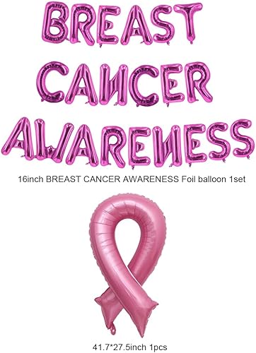 Miniatura 2 de Kit de decoración para fiestas de concientización sobre el cáncer de mama, 130 globos de concienciación sobre el cáncer de mama, guirnalda de arco,