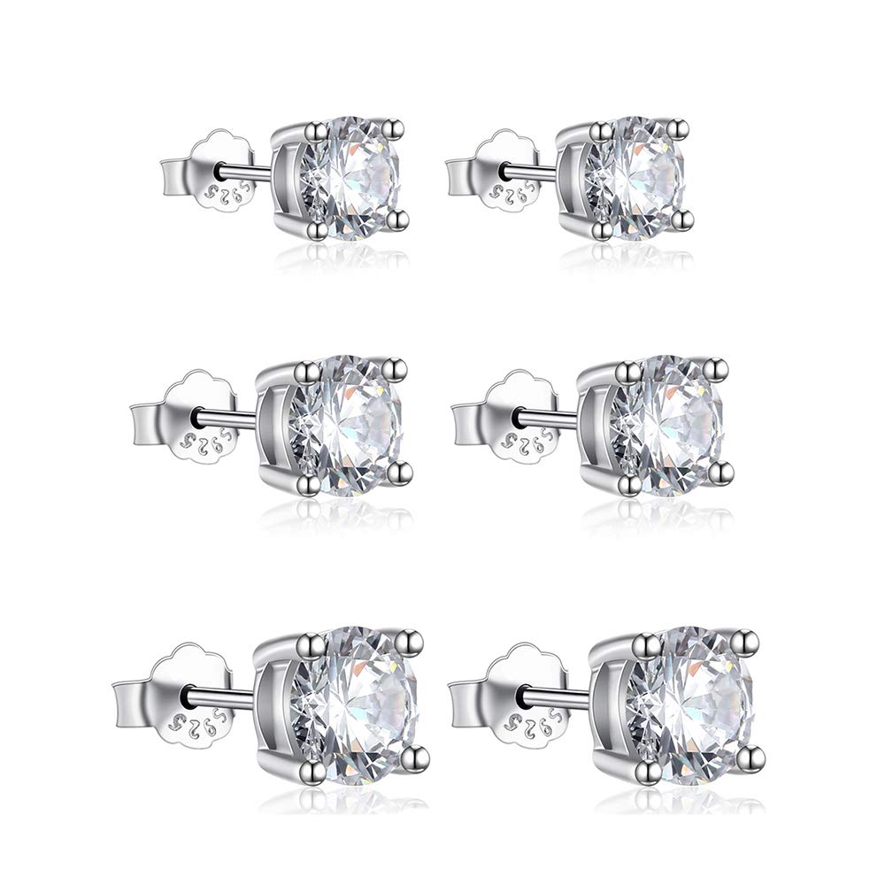 Pendientes de Plata de ley 925 con Circonita Cúbica para Hombres Mujeres