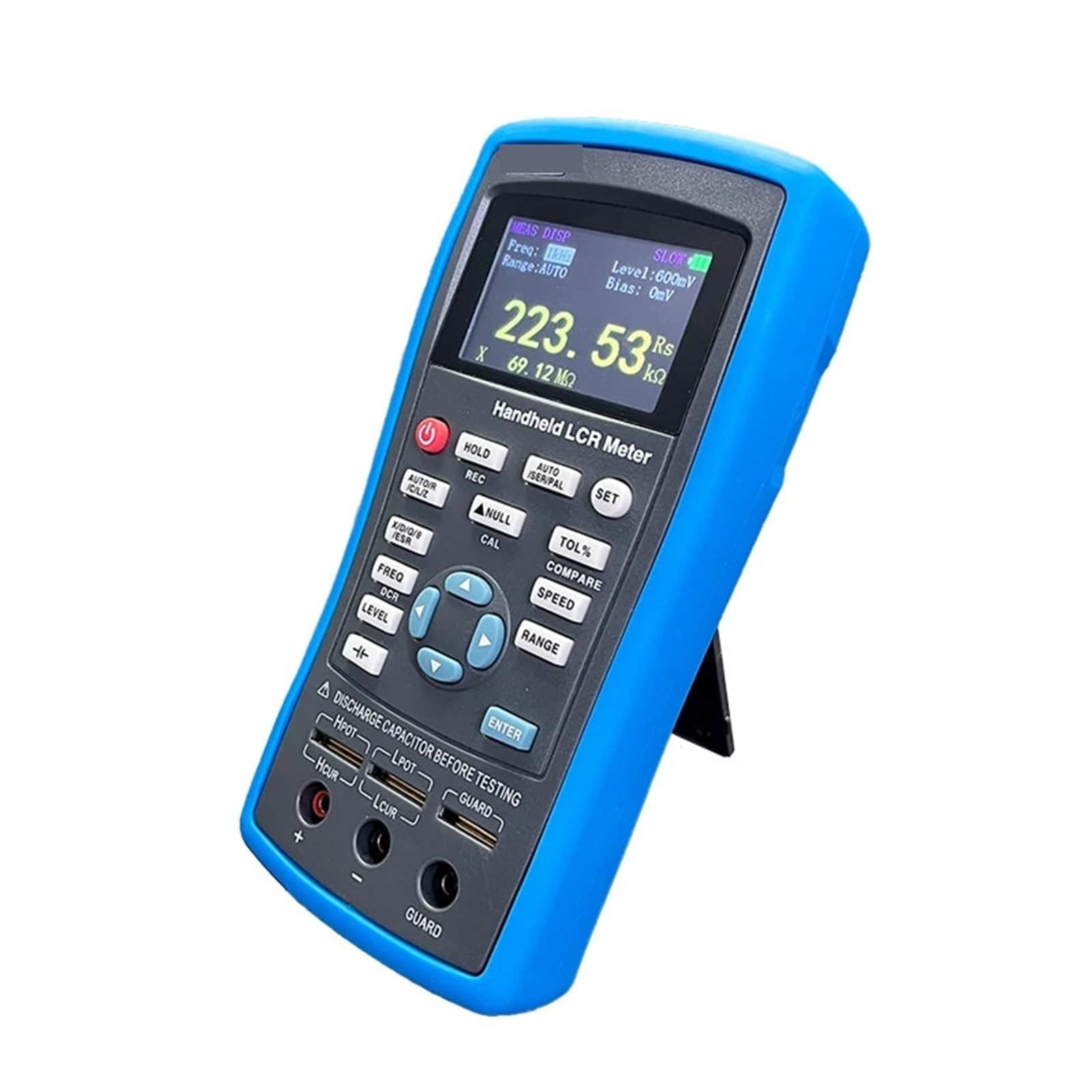 Medidor LCR, Medidor de resistencia, inductancia y capacitancia digital portátil LCR multifunción ET430, modo DCR, alta precisión(ET430)