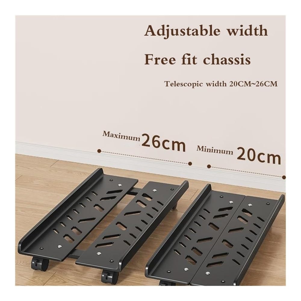Stojak pod komputer Adjustable CPU Stand with 4 Wheels for PC Case Under Desk Holder Akcesoria komputerowe