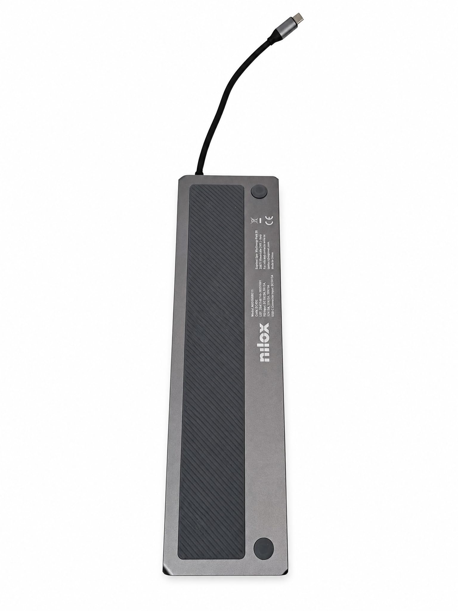 Nilox, Hub USB-C 13 en 1, Docking Station, Estructura Slim, Plug & Play | con 2 HDMI 4K, DisplayPort 4K, 3 USB 3.0, 2 USB-C, PD 100W, Ethernet RJ45, SD/MicroSD, Audio 3,5 mm