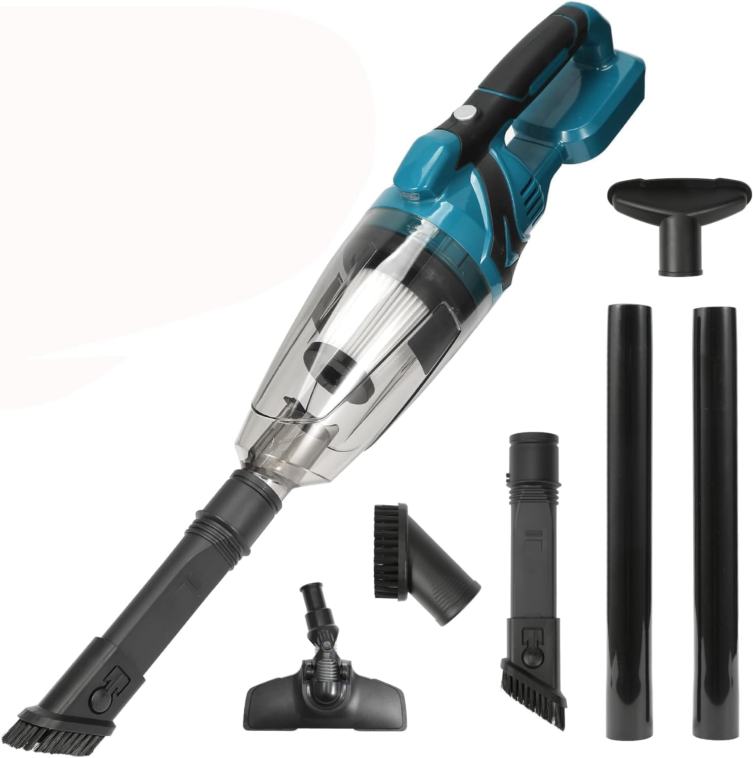 Aspirador de mano con batería, aspiradora con batería para Makita 18 V, 10000 Pa 4 en 1, aspiradora multifuncional, boquilla de suelo, depósito de polvo de 0,75 L, para casa y coche, pelo de animal