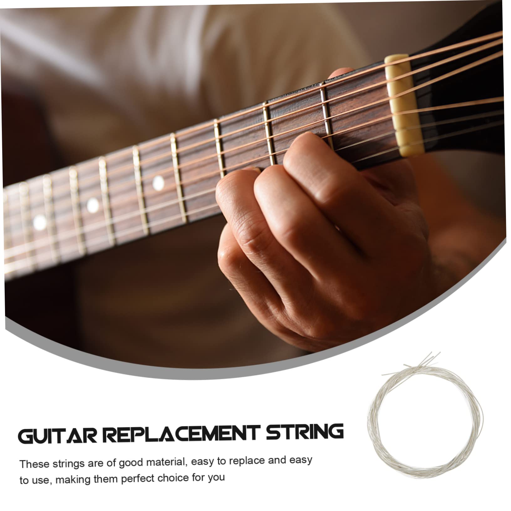 ifundom 5 Set Di Corde Per Chitarra Folk Pratiche Corde Per Chitarra Acustica Corde Per Basso Di Ricambio Corde Per Chitarra in Legno Facili Da Usare Per Chitarra Con Corde 12 Pezzi * 5
