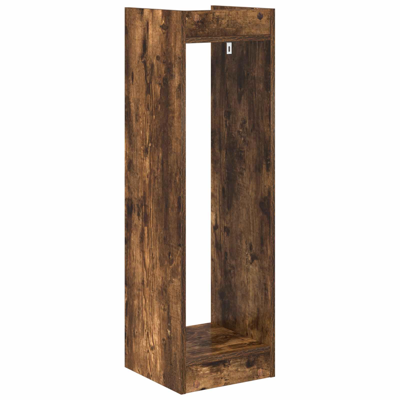 Mangloder - Supporto per piante in rovere affumicato, 30 x 30 x 100 cm, 2 ripiani, 20 kg per ripiano, salvaspazio, per interni, per soggiorno, angolo, corridoio e ufficio