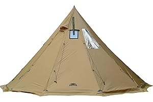 Preself 4-6 Person Hot Tent with Stove Jack 8 Person, Diameter 15' 4.6m
