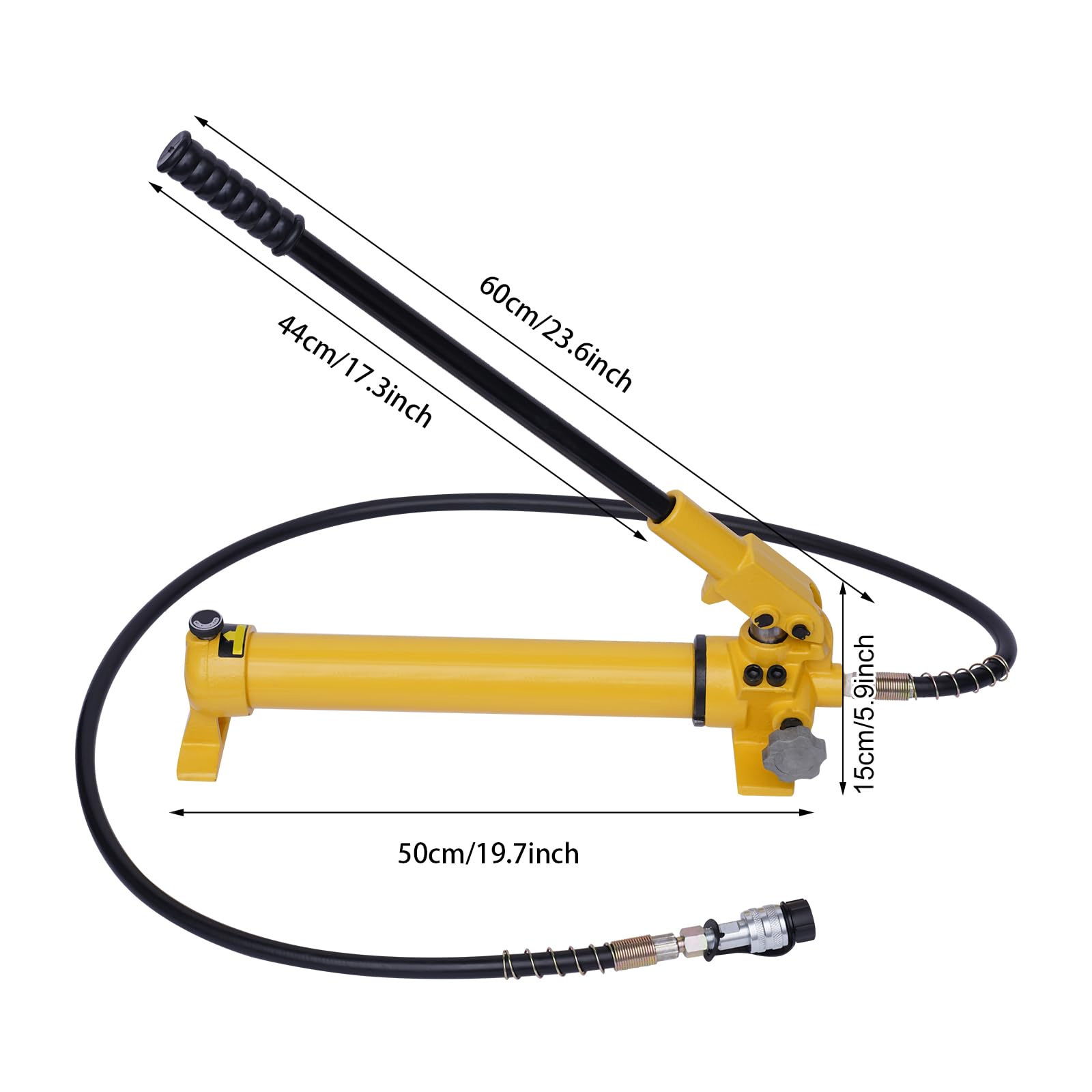 CP-700 Pompe Hydraulique Manuelle, Pompe à Main Hydraulique, avec Tuyau de 1,8m, Haute Pression 70 MPa, Teneur en Huile 700cc, pour Utilisation avec Des Variétés d'Outils Hydrauliques