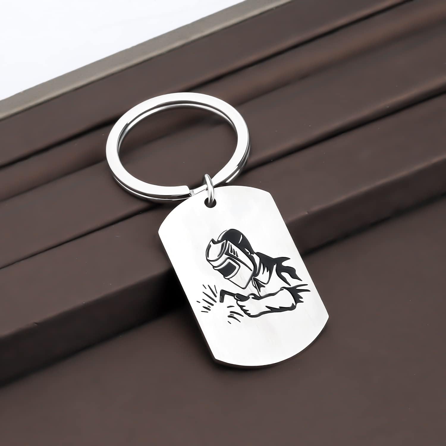 Welder's Prayer Dog Tag Keychain - Image 5