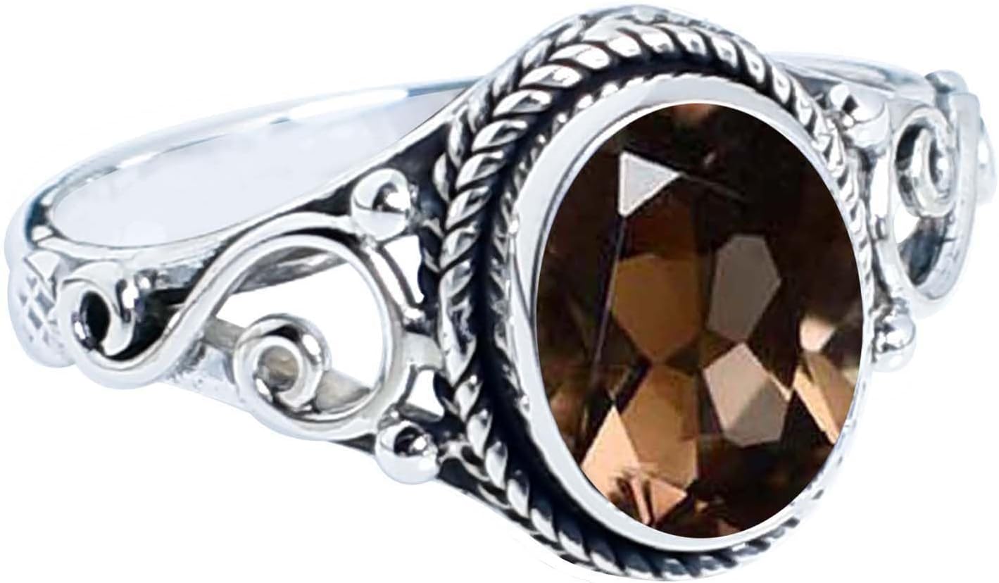 925 Sterling Silver Ring Multi Gemstone Ring Handmade Simple Jewelry Gift For Her