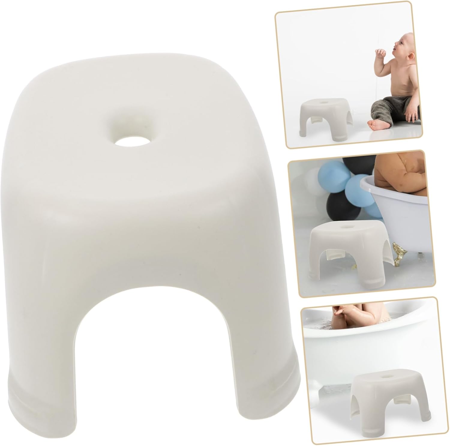 Small Bathroom Step Stool for Toddlers Non-Slip Plastic Low Stool for Boys and Girls and Stable Boys and Girls Helper for Bathroom Kitchen and Living Room Use