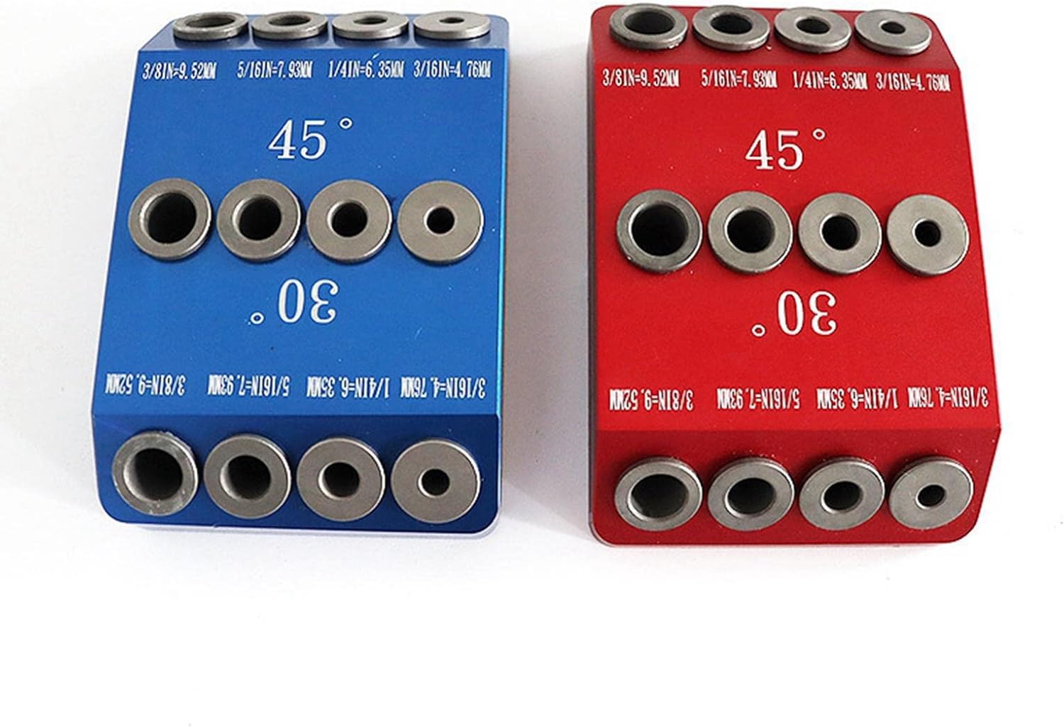 縦型ポケットホールジグ＆2/3/4/5/6/8/10mmドリルガイド木工工具, 30&deg;/45&deg;/90&deg;赤