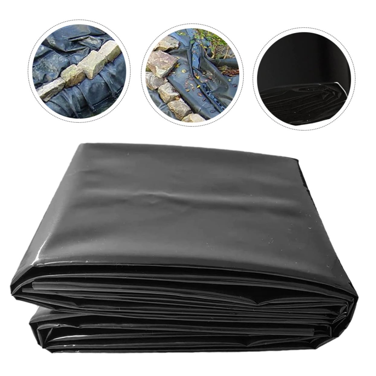 ibasenice Rivestimento per Laghetto per Pesci Hdpe Ampio e Prevenzione Efficente delle Perdite d Acqua Resistente ai Danni Taglio Comodo per Diverse Esigenze