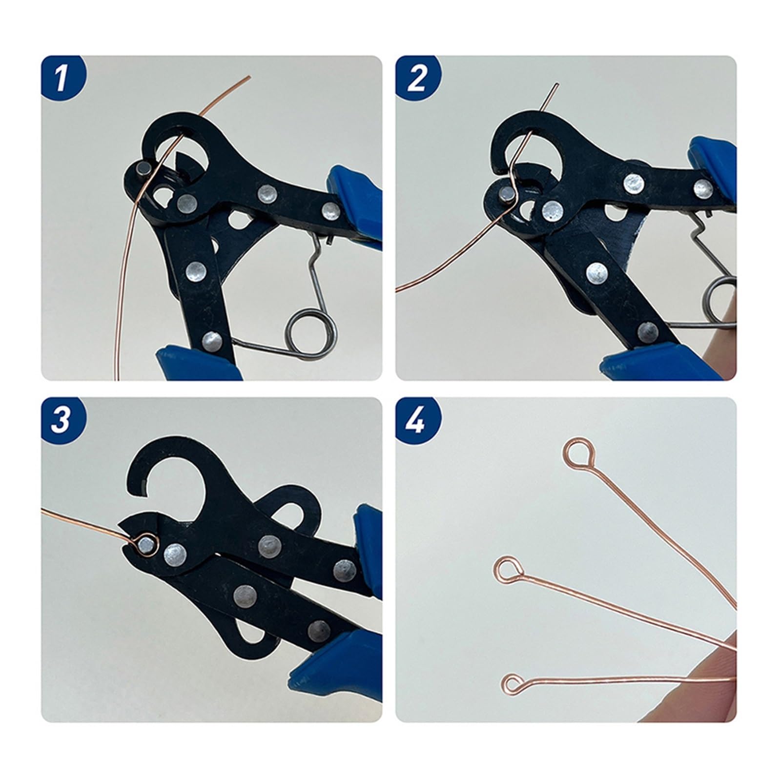 PezziPinze per Creazione Gioielli Set di pinze for arrotolare fili for avvolgimento, piegatura, riparazione e creazione gioielli. Pinze a becchi tondi for avvolgere anelli filo(Color2)