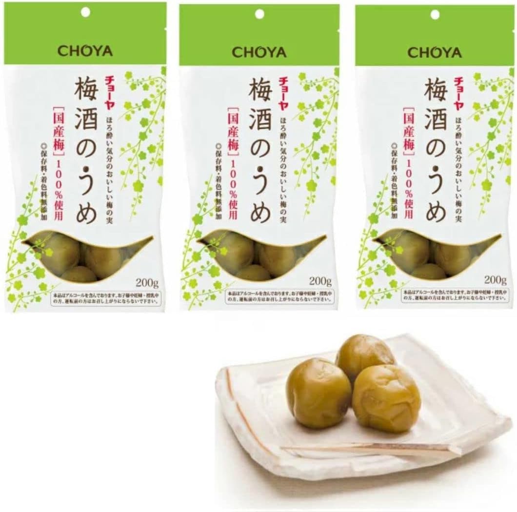 Amazon.co.jp: チョーヤ 梅酒のうめ 200g (3袋) : 食品・飲料・お酒